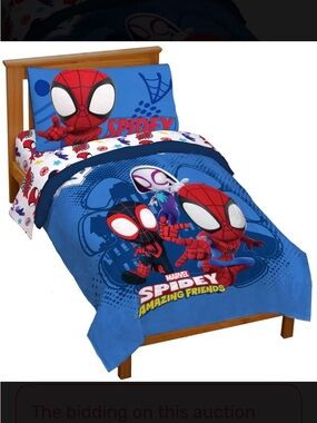 Marvel Spidey Amazing Friends Kids Blue and Red Comforter Set